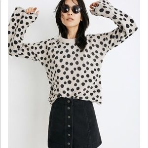 Leopard dot pullover sweater